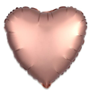 Folieballon hart satin rosékoper (43cm)